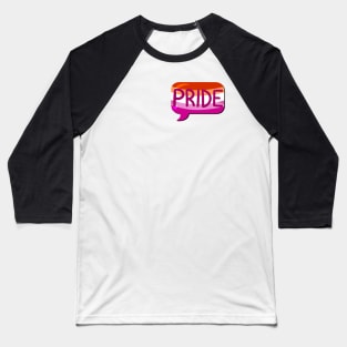 LGBTQ+ Pride Flag Bubble - Lesbian Baseball T-Shirt